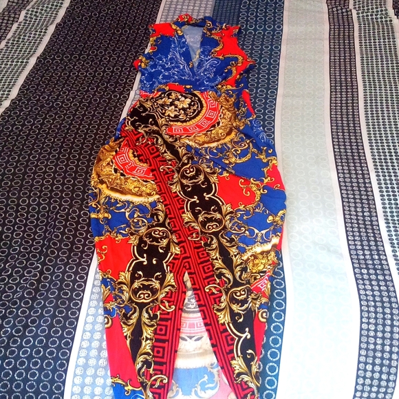 Multi print beautiful long midi dress fashion Nova - Picture 1 of 1